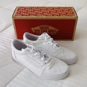 White Checkerboard Old Skool Vans